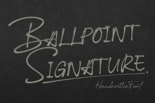 Ballpoint Signature Font Download
