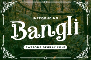 Bangli Awesome Display Font Font Download