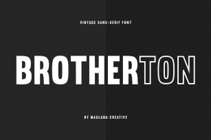 Brotherton Vintage Sans Serif Font Typeface Font Download