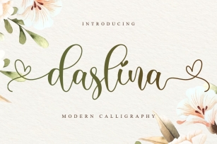 Daslina - Lovely Font Script Font Download