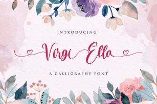 Virgi Ella - Lovely Calligraphy Font Font Download