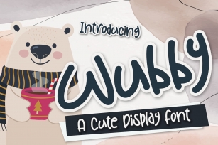 Wubby - a cute display font Font Download