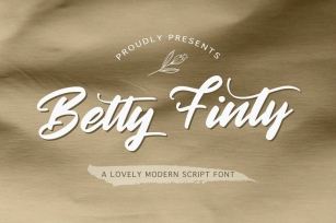 Betty Finty - Modern Script Font Font Download