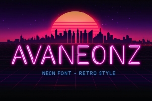 Avaneonz - Neon Font Font Download