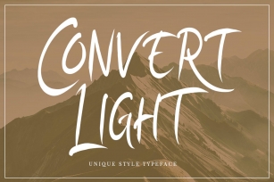 Convert Light | Unique Typeface Font Download