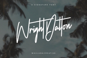 Wright Dalton Signature Script Calligraphy Font Font Download