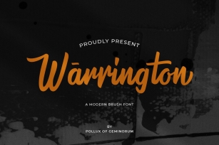 Warrington - Modern Brush Font Font Download