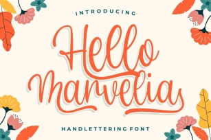 Hello Marvelia - Handlettering Font Font Download