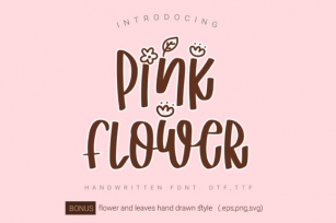 Pink Flower Font Download