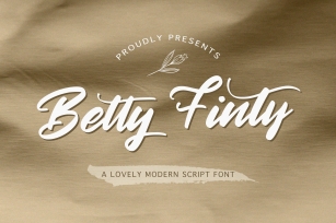 Betty Finty - Modern Script Font Font Download