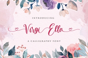 Virgi Ella - Lovely Calligraphy Font Font Download