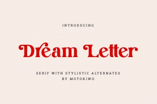 Dream Letter, Display Serif Font Font Download