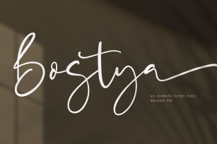 Bostya - Aesthetic Script Font Download