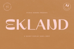 Ekland - Quirky Funky Display Font Font Download