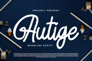 Autige Monoline Script Font Download