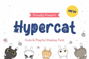HyperCat - Cute & Playful Display Font Font Download