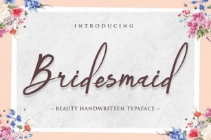 Bridesmaid Font Download
