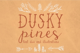 Dusky Pines Font and Illustrations Font Download