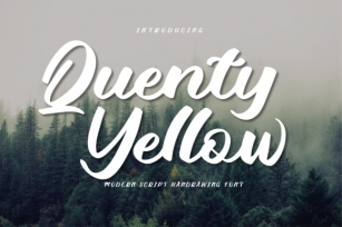 Quenty Yellow Font Download