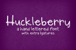 Huckleberry Hand-lettered Font Font Download