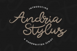 ANDRIA STYLUZ Handwritten Script Font Font Download