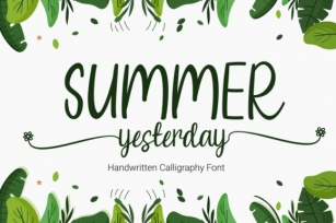 Summer Yesterday Font Download