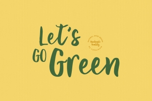Lets Go Green | Natural Hand Brush Font Download