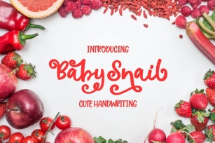 Baby Snail || cute handwriting Font Download