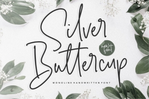 Silver Buttercup Monoline Handwritten Font Font Download