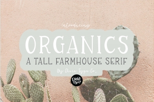 ORGANICS a Tall Farmhouse Font Font Download