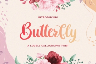 Butterfly - Lovely Calligraphy Font Font Download