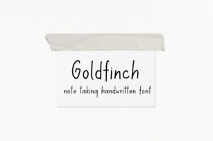 Goldfinch Font Download
