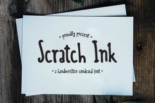 Scratch Ink - A Handwritten Condesed Font Font Download