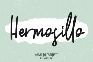 Hermosillo | Monoline Script Font Download