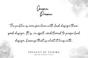 Ocean Dream | Brush Script Font Font Download