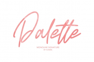 Palette | Monoline Signature Font Font Download