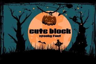 Cute Block | spooky and cute Font Download