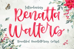 Renatta Walters - Beautiful Script Font Font Download