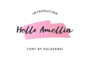 Hello Amellia Font Download