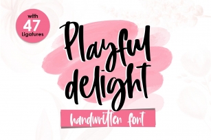Playful Delight - Handwritten Font Font Download