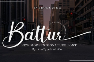 Battur - Modern Signature Font Font Download