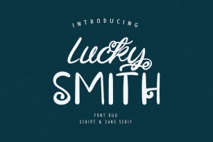 Lucky Smith | Font Duo Script & Sans Serif Font Download
