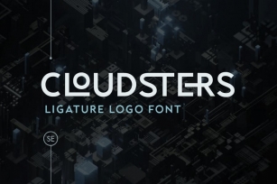 Cloudsters - Ligature Logo Font Font Download