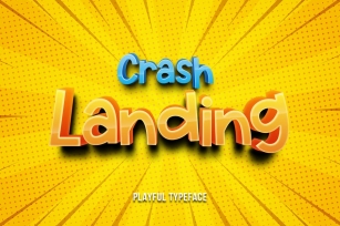 Crash Landing - Playful Font Font Download