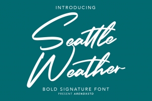 Seattle Weather | Bold Signature Font Download