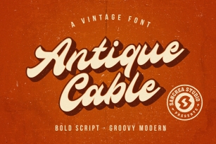 Antique Cable | Bold Script Font Download