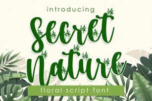 Secret Nature - Floral Script Font Font Download