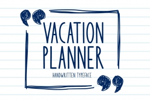Vacation Planner Font Download