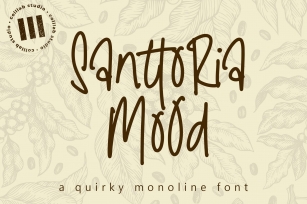 Santtoria Mood - A Quirky Monoline Font Font Download
