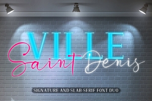 Ville Saint Denis - Font DUO Font Download